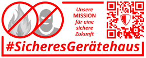 Aufkleber Sicheres Gerätehaus 23062025